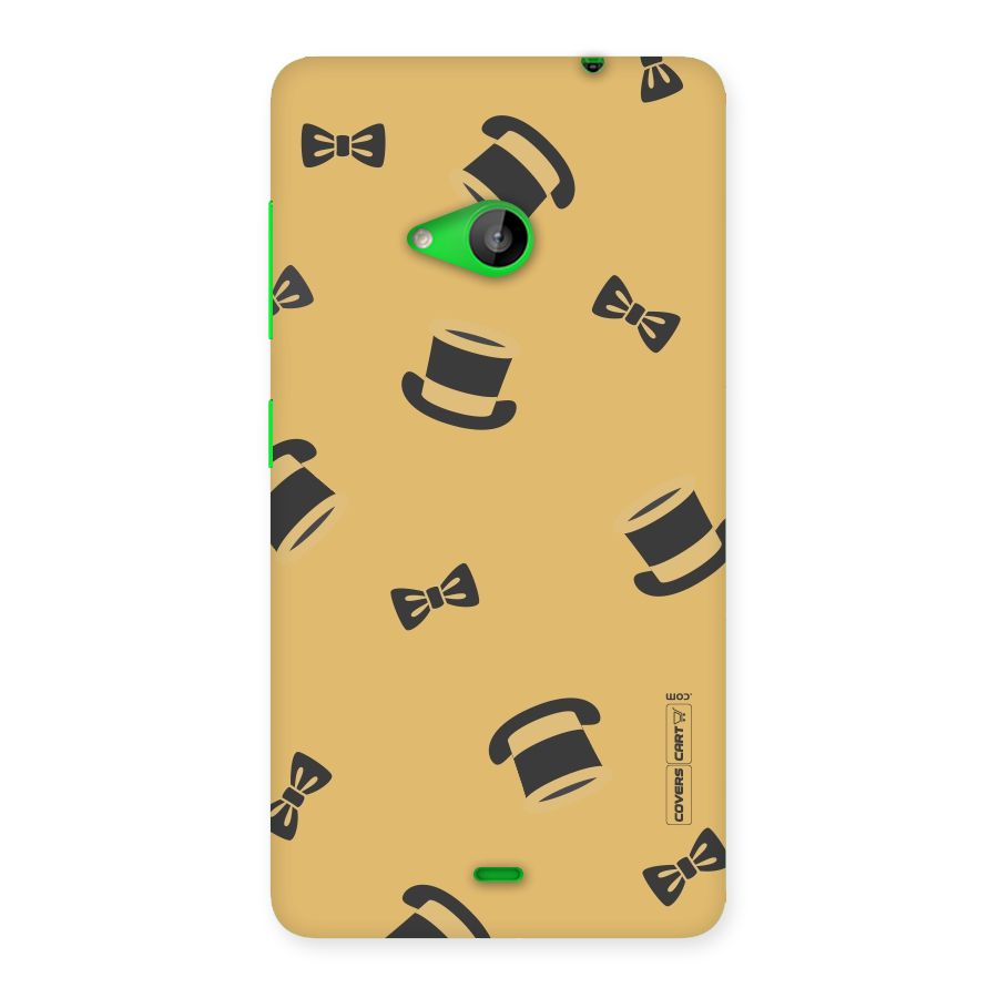 Hat and Bow Tie Back Case for Lumia 535