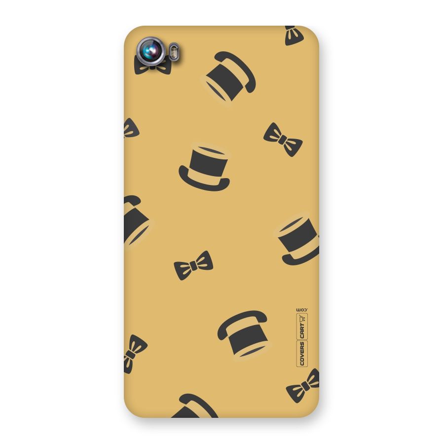 Hat and Bow Tie Back Case for Micromax Canvas Fire 4 A107