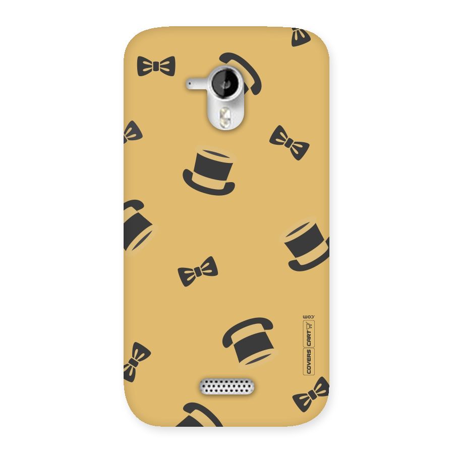 Hat and Bow Tie Back Case for Micromax Canvas HD A116