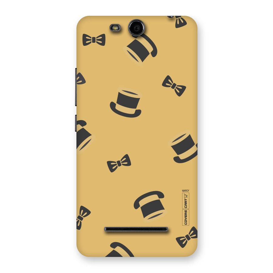 Hat and Bow Tie Back Case for Micromax Canvas Juice 3 Q392