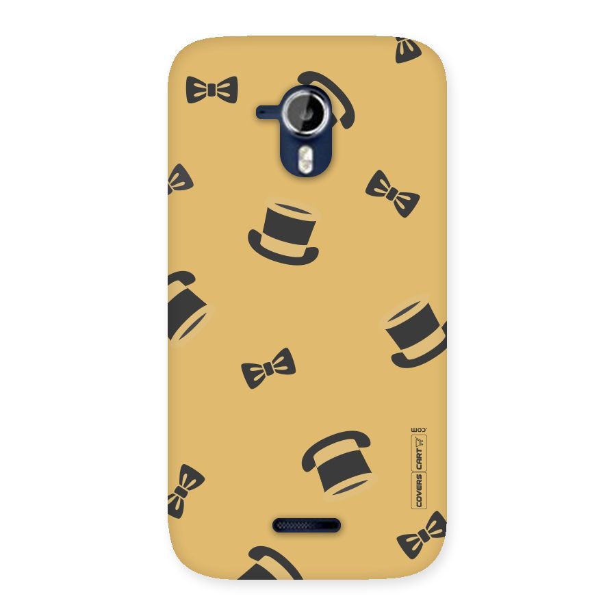 Hat and Bow Tie Back Case for Micromax Canvas Magnus A117