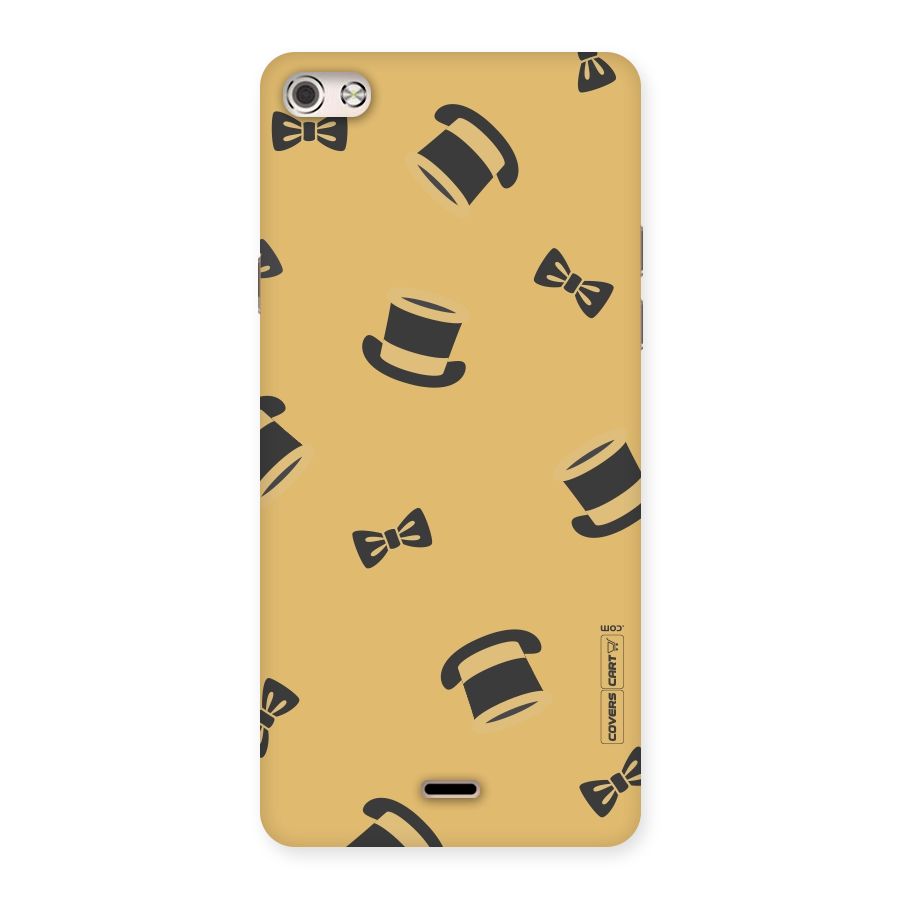 Hat and Bow Tie Back Case for Micromax Canvas Silver 5