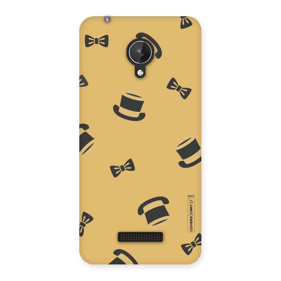 Hat and Bow Tie Back Case for Micromax Canvas Spark Q380