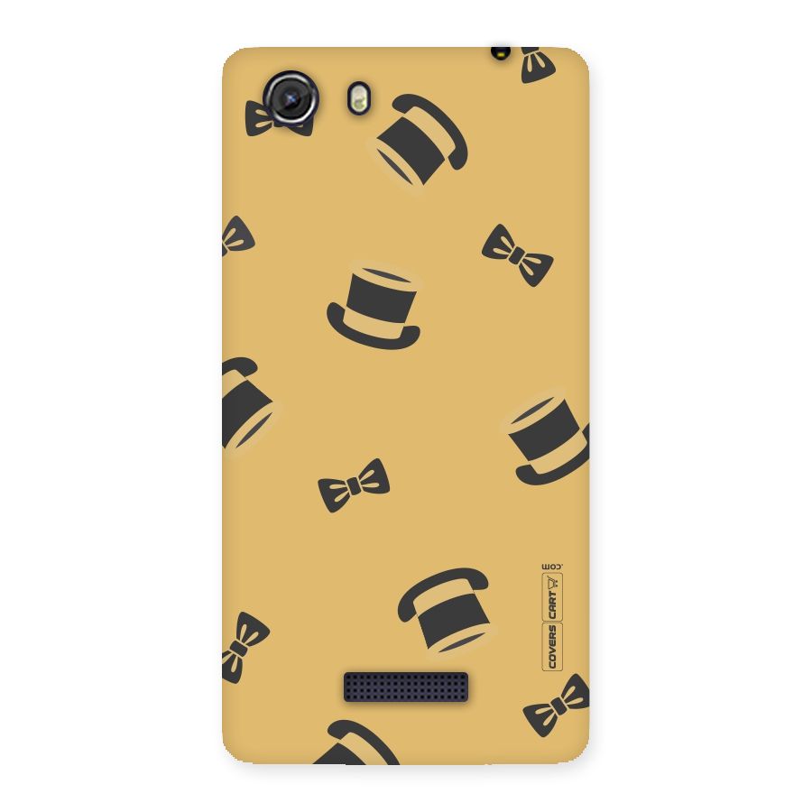 Hat and Bow Tie Back Case for Micromax Unite 3