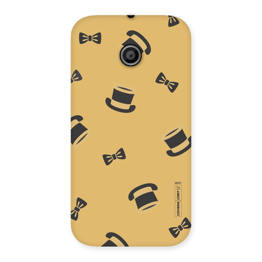 Hat and Bow Tie Back Case for Moto E