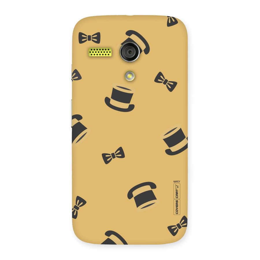 Hat and Bow Tie Back Case for Moto G