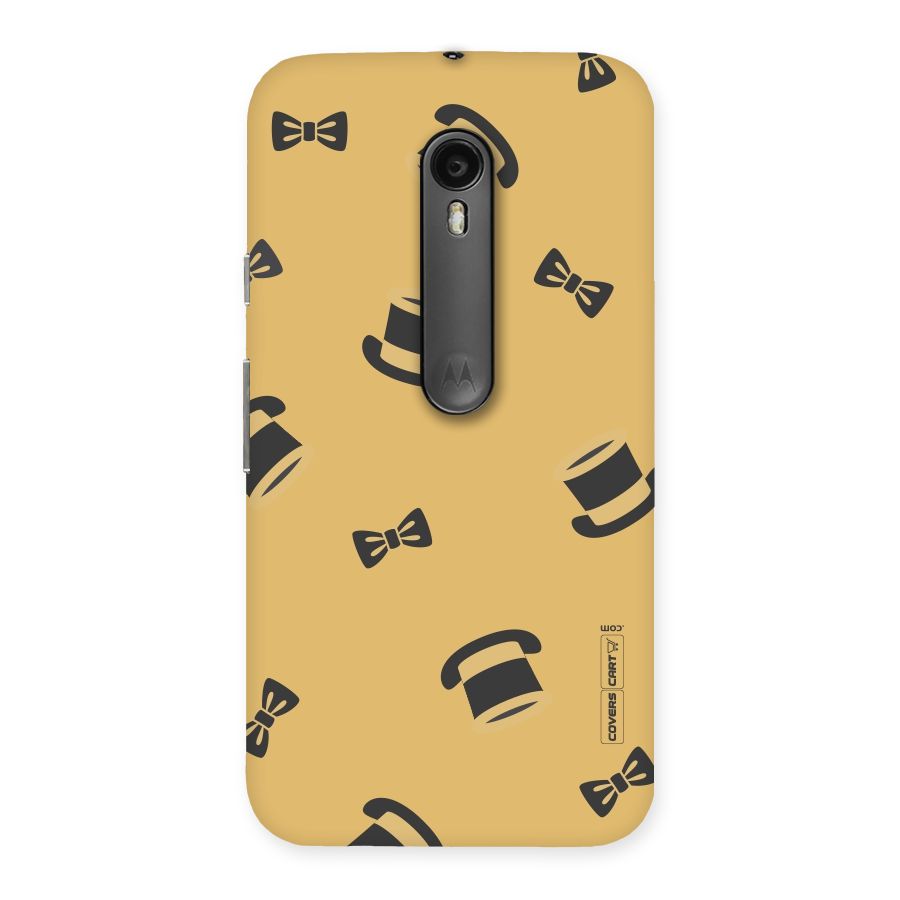 Hat and Bow Tie Back Case for Moto G3