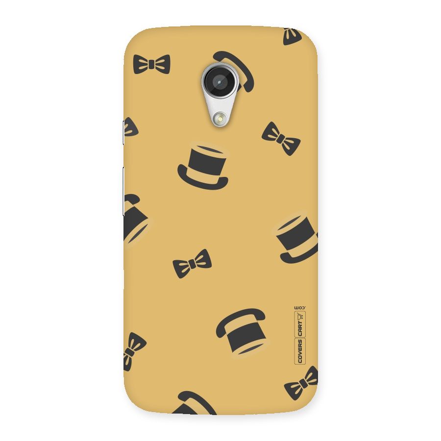 Hat and Bow Tie Back Case for Moto G 2nd Gen