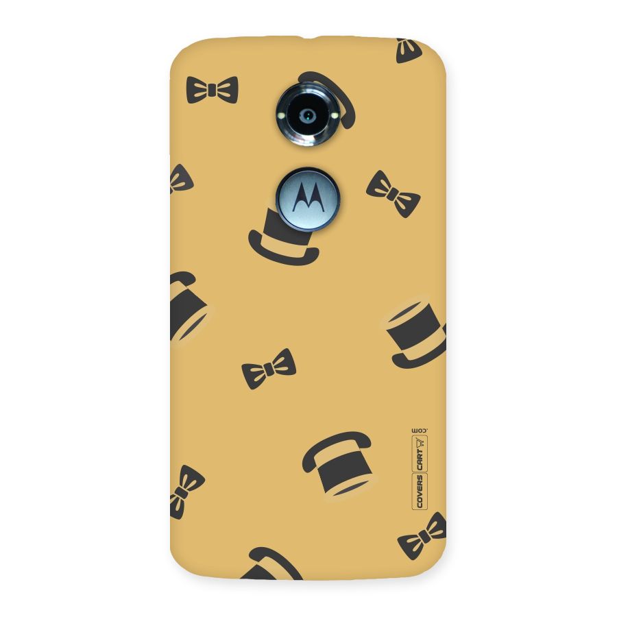 Hat and Bow Tie Back Case for Moto X 2nd Gen