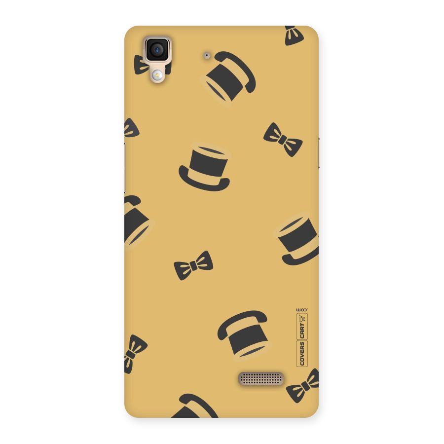 Hat and Bow Tie Back Case for Oppo R7
