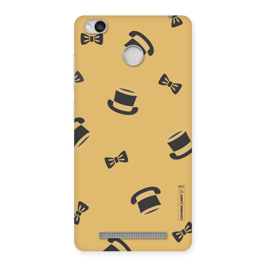 Hat and Bow Tie Back Case for Redmi 3S Prime