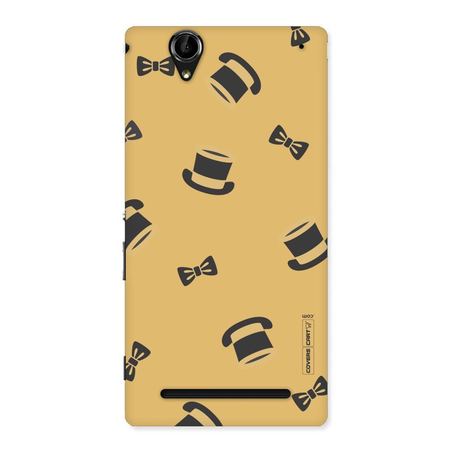 Hat and Bow Tie Back Case for Sony Xperia T2