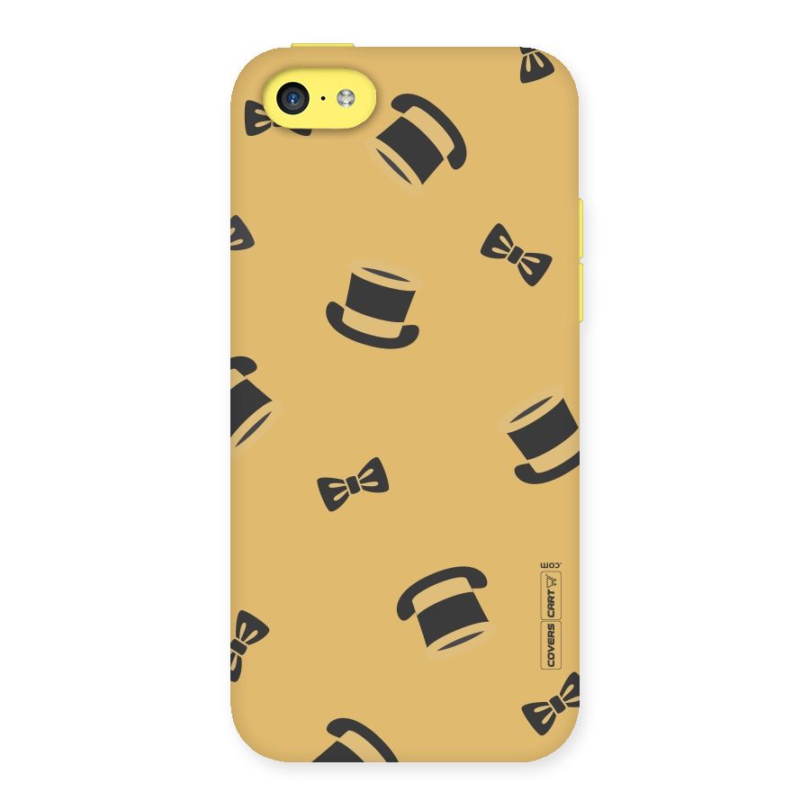 Hat and Bow Tie Back Case for iPhone 5C