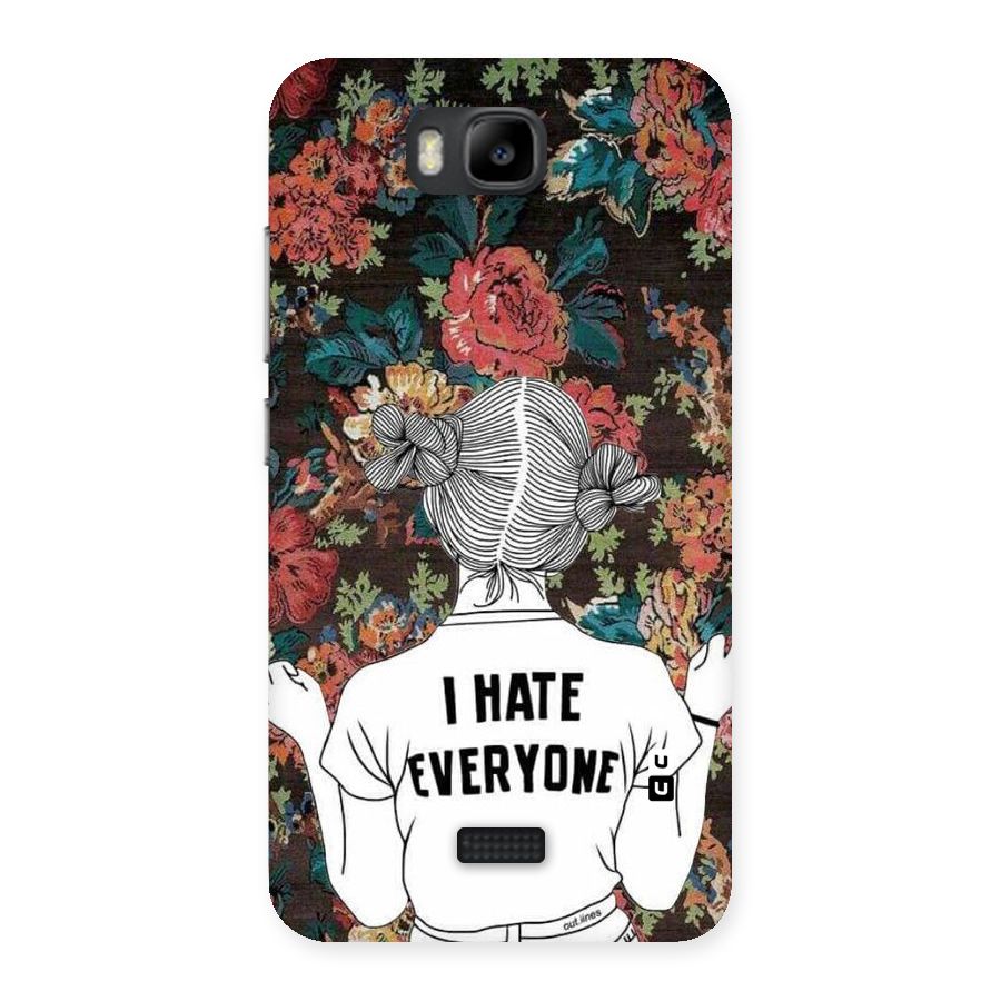 Hate Everyone Back Case for Honor Bee