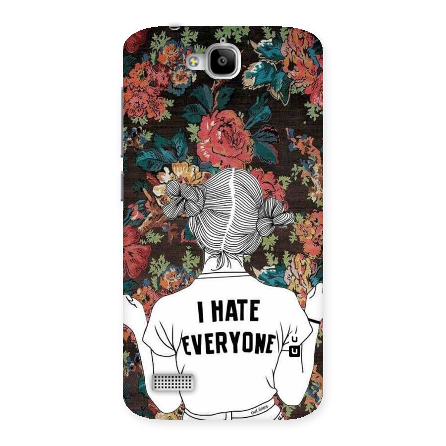 Hate Everyone Back Case for Honor Holly
