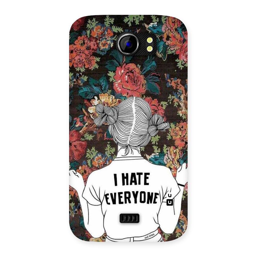 Hate Everyone Back Case for Micromax Canvas 2 A110