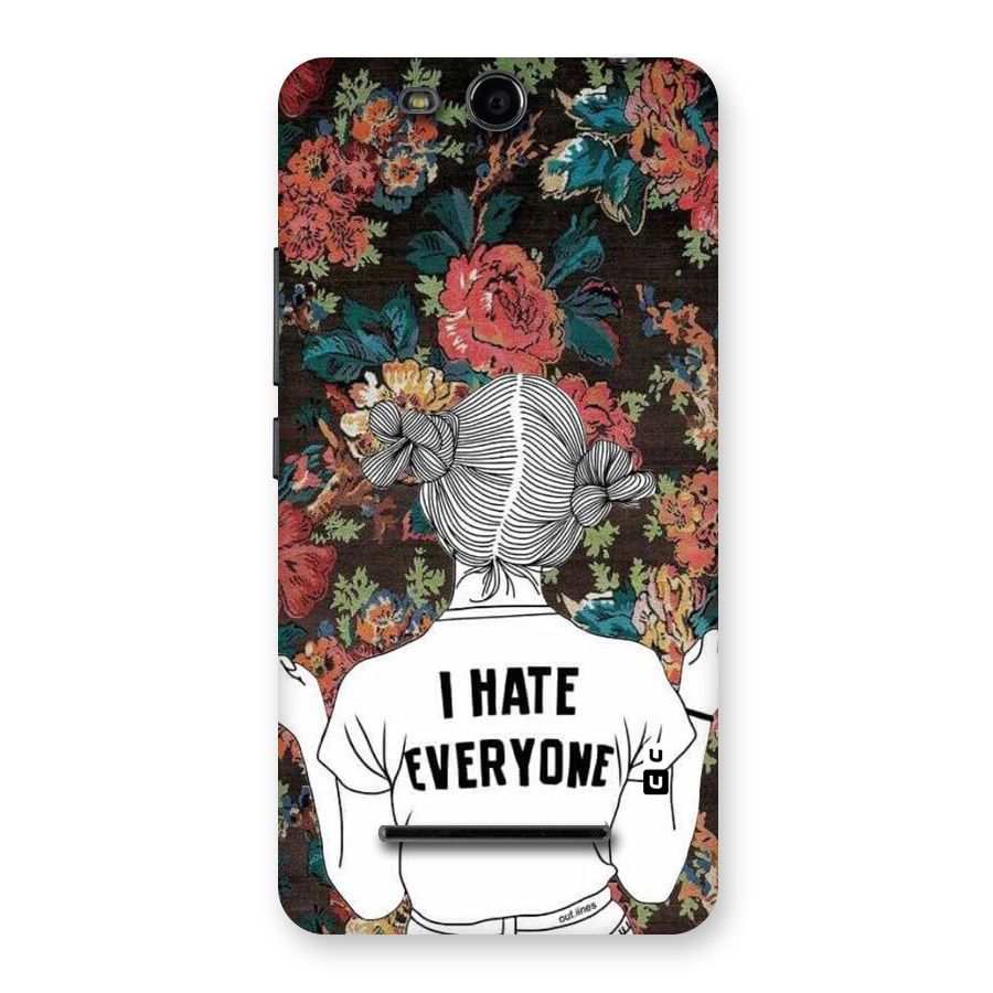 Hate Everyone Back Case for Micromax Canvas Juice 3 Q392