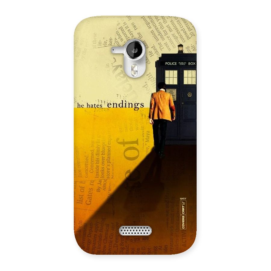 Hates Endings Back Case for Micromax Canvas HD A116