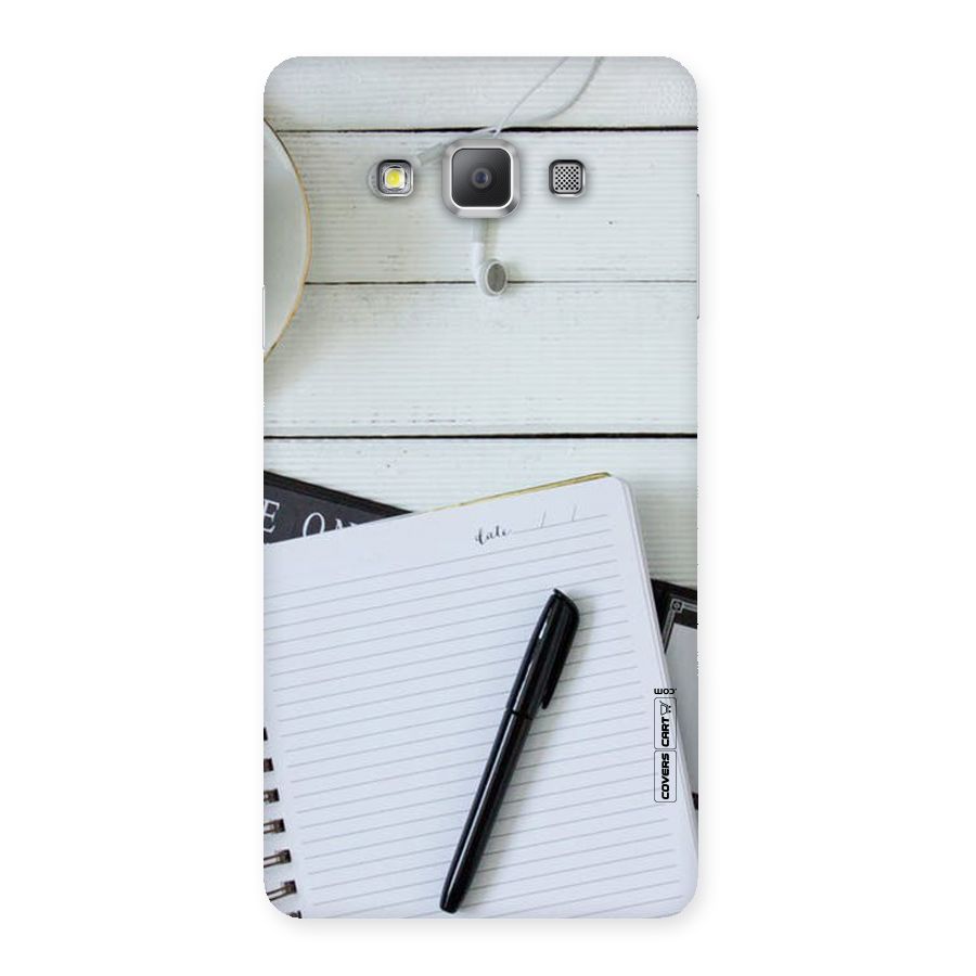 Headphones Notes Back Case for Galaxy A7