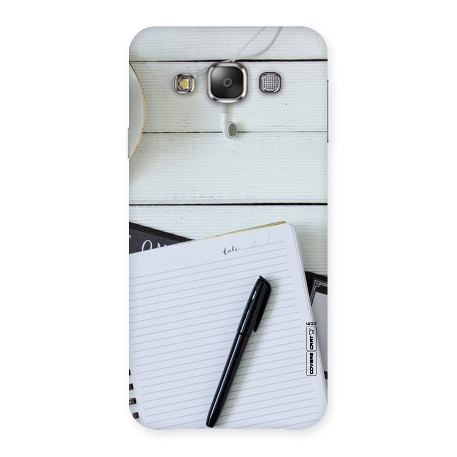 Headphones Notes Back Case for Galaxy E7