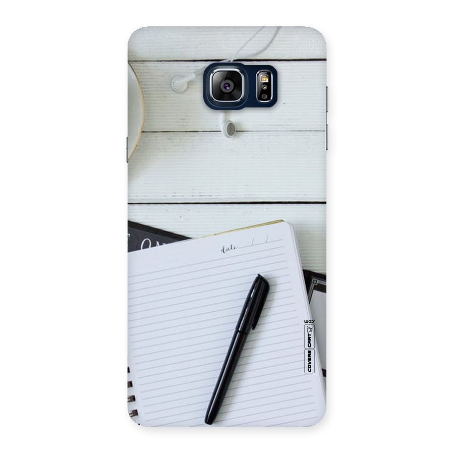 Headphones Notes Back Case for Galaxy Note 5