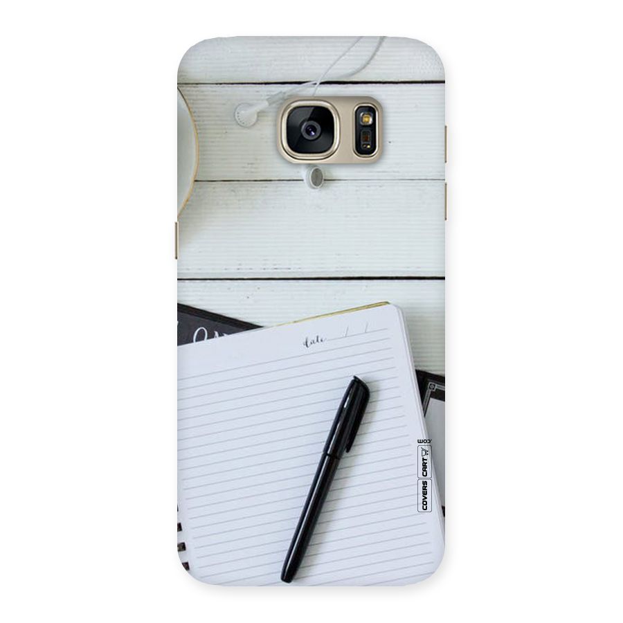 Headphones Notes Back Case for Galaxy S7
