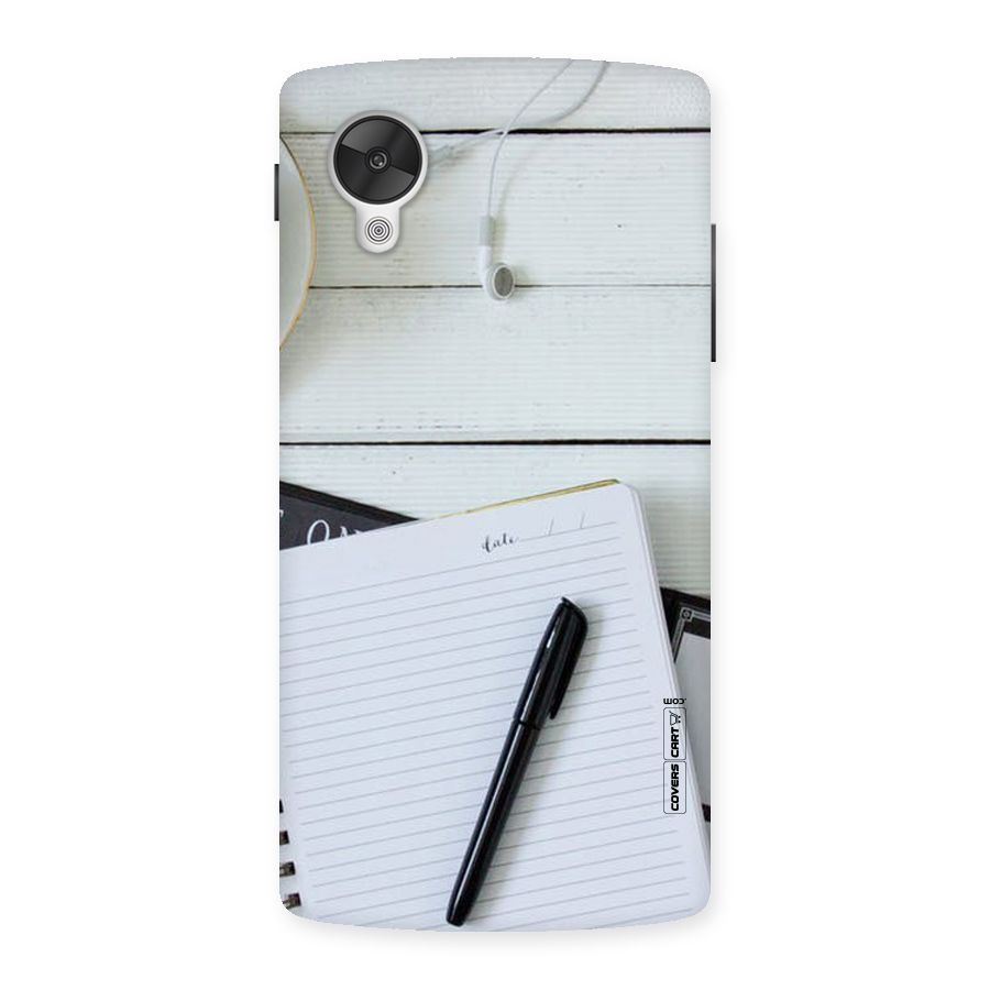 Headphones Notes Back Case for Google Nexsus 5