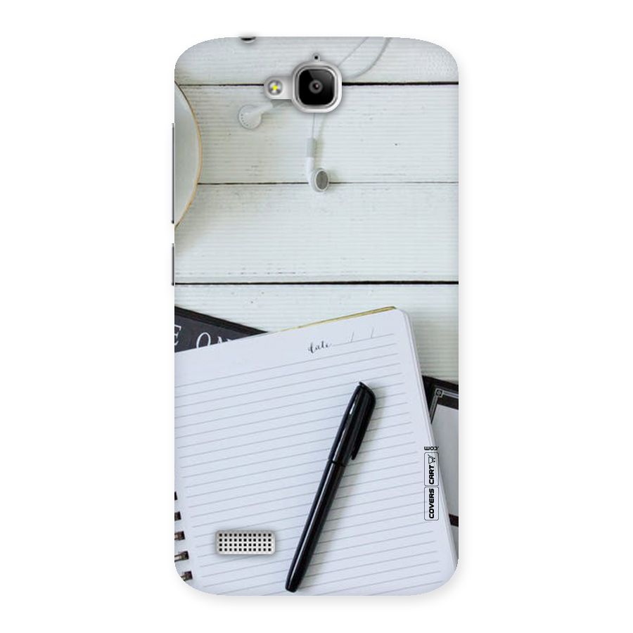 Headphones Notes Back Case for Honor Holly