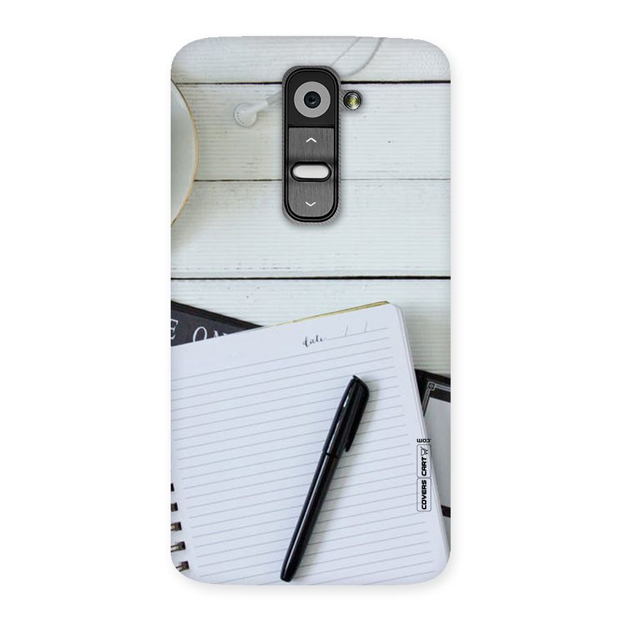 Headphones Notes Back Case for LG G2