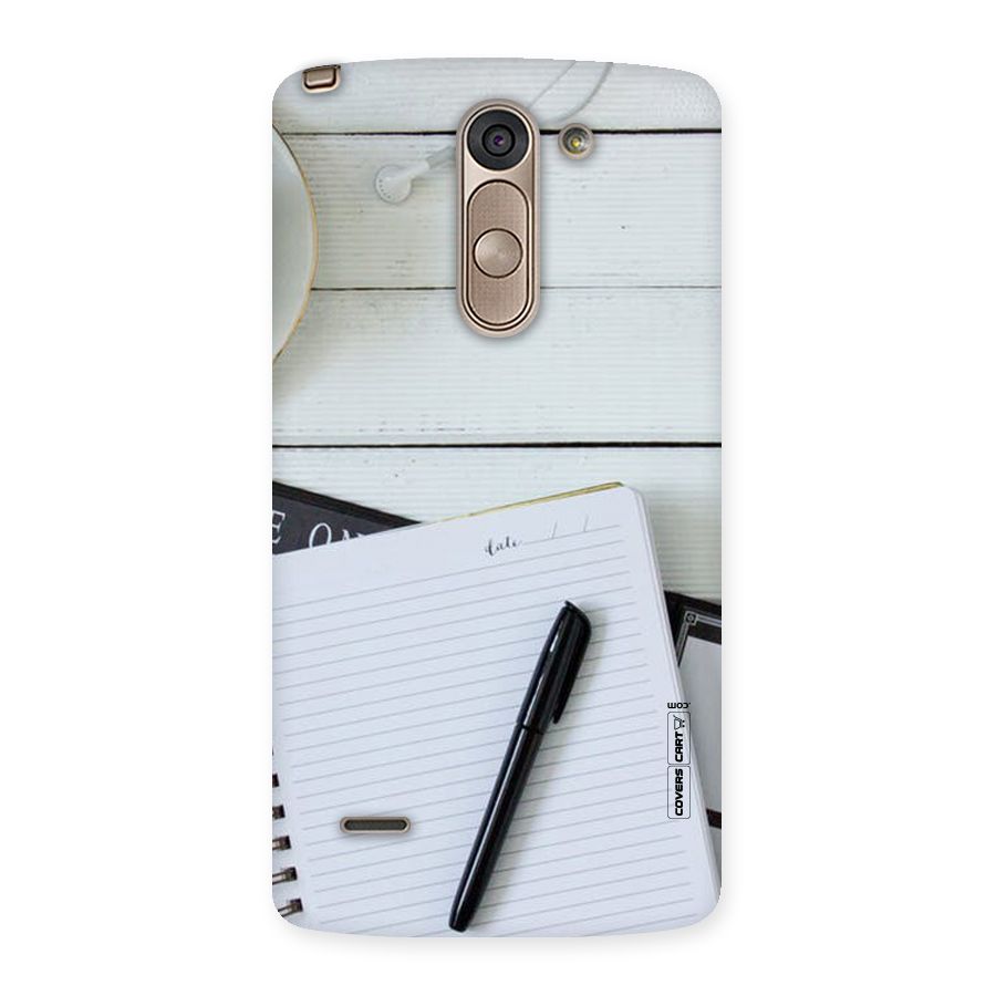 Headphones Notes Back Case for LG G3 Stylus
