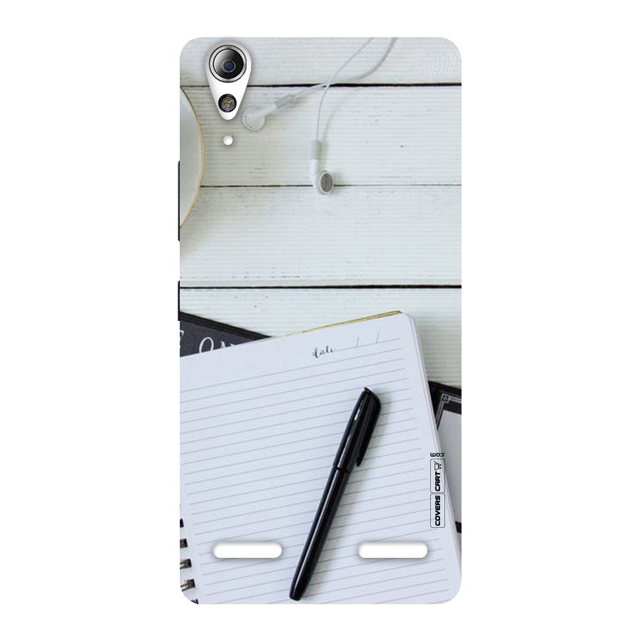Headphones Notes Back Case for Lenovo A6000 Plus