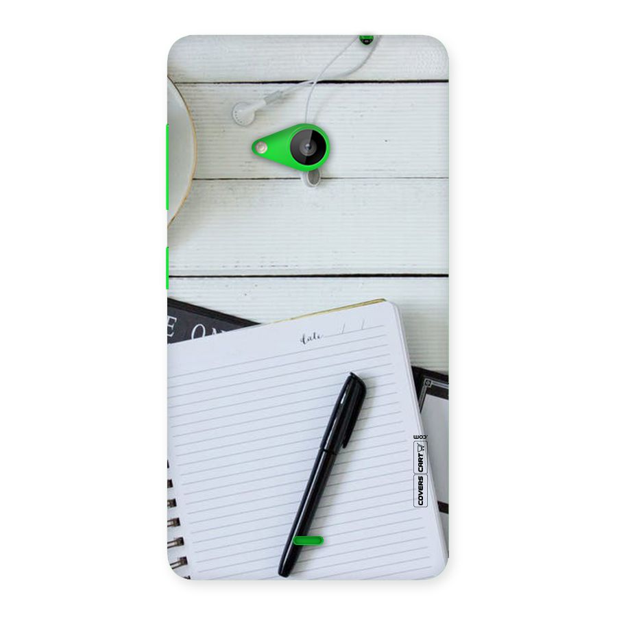 Headphones Notes Back Case for Lumia 535