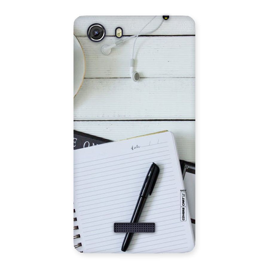 Headphones Notes Back Case for Micromax Unite 3