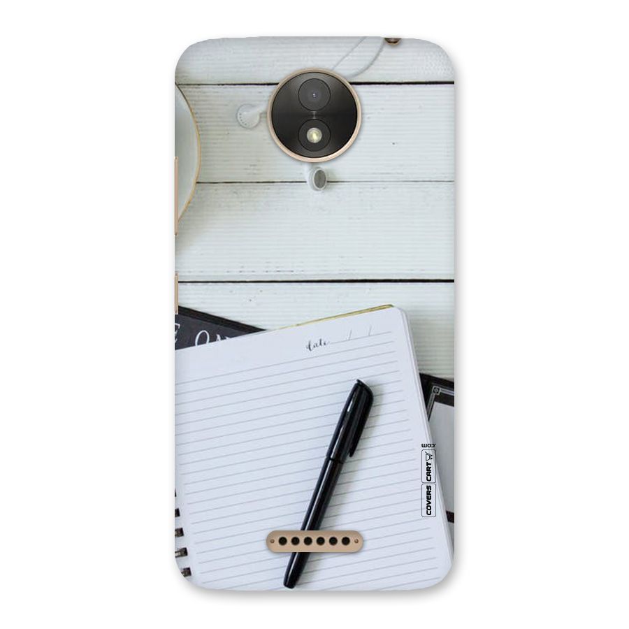 Headphones Notes Back Case for Moto C Plus