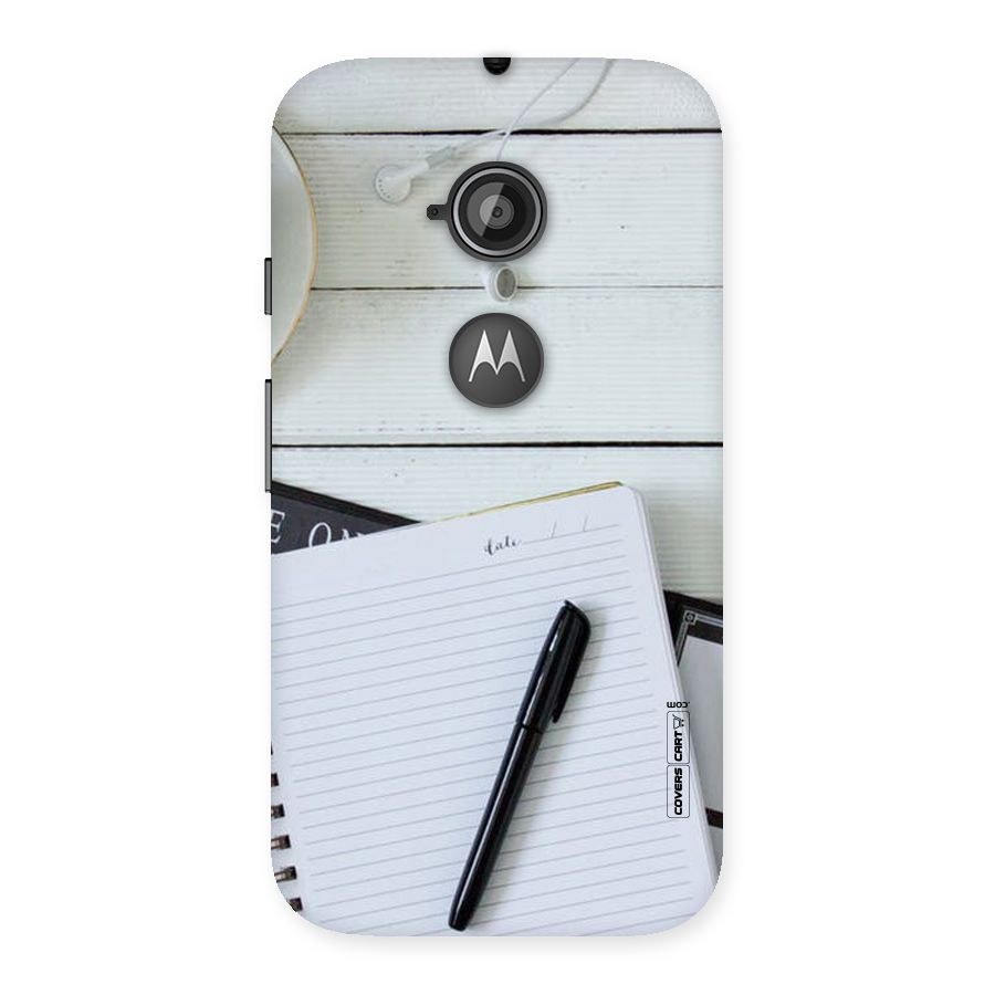 Headphones Notes Back Case for Moto E 2nd Gen
