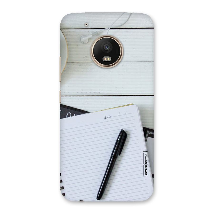 Headphones Notes Back Case for Moto G5 Plus