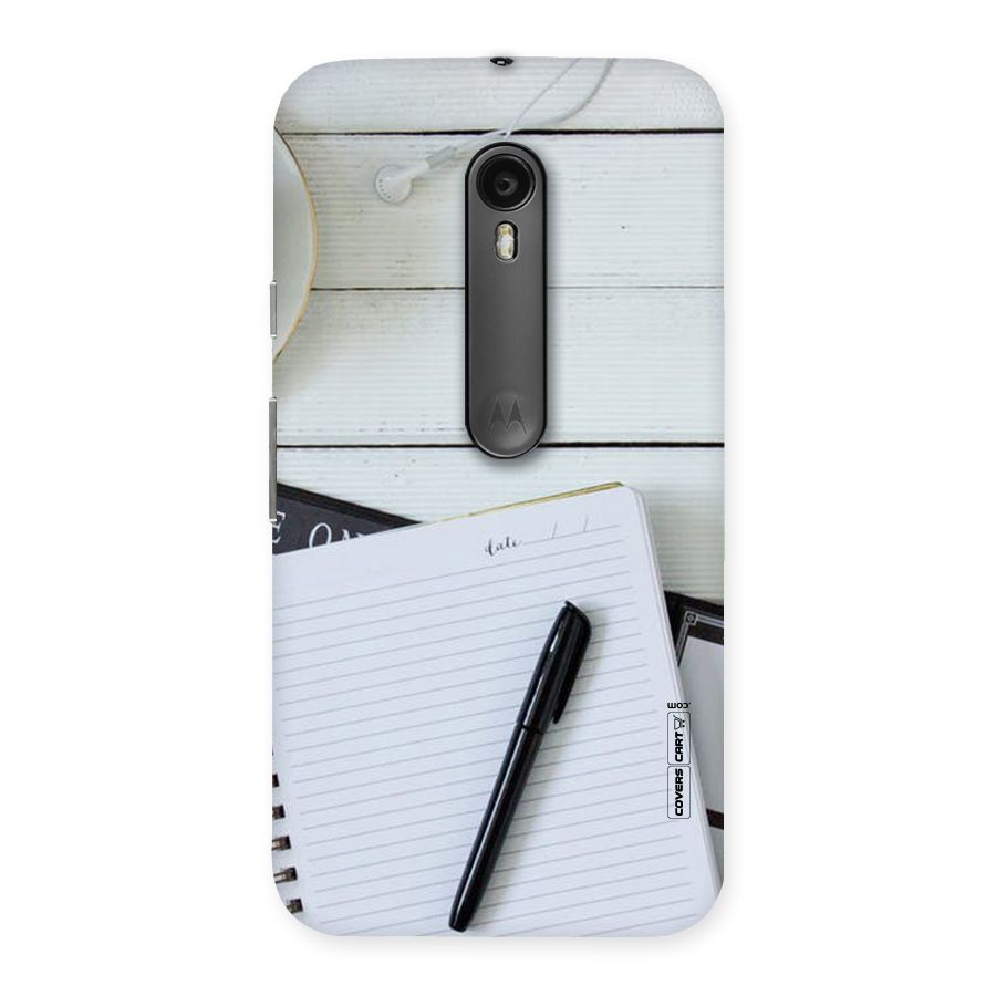 Headphones Notes Back Case for Moto G Turbo