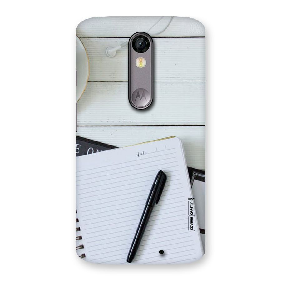 Headphones Notes Back Case for Moto X Force