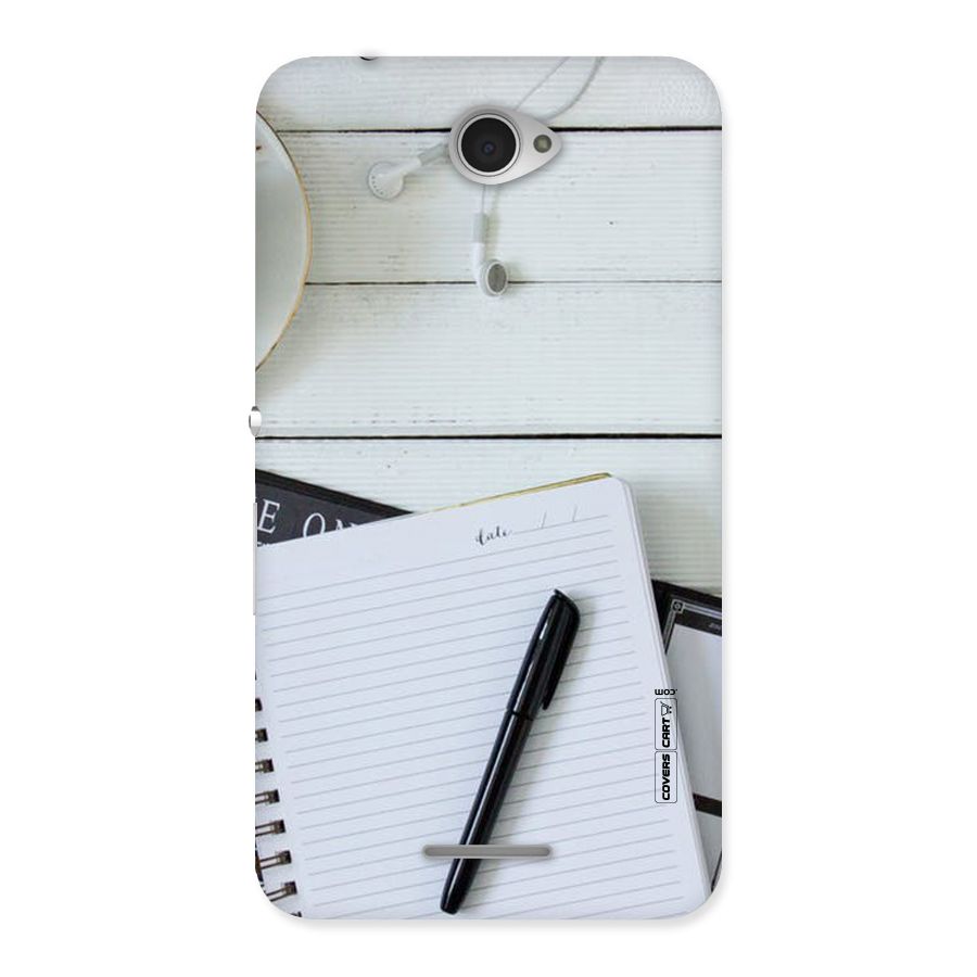 Headphones Notes Back Case for Sony Xperia E4
