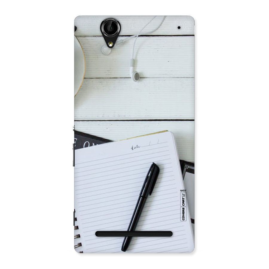 Headphones Notes Back Case for Sony Xperia T2