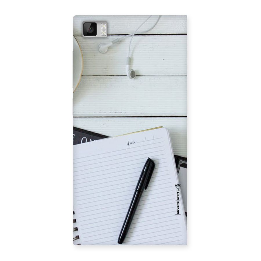 Headphones Notes Back Case for Xiaomi Mi3