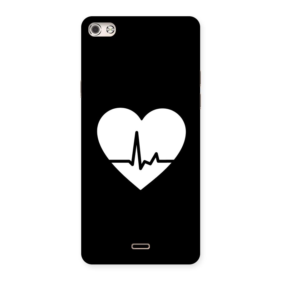Heart Beat Back Case for Micromax Canvas Silver 5