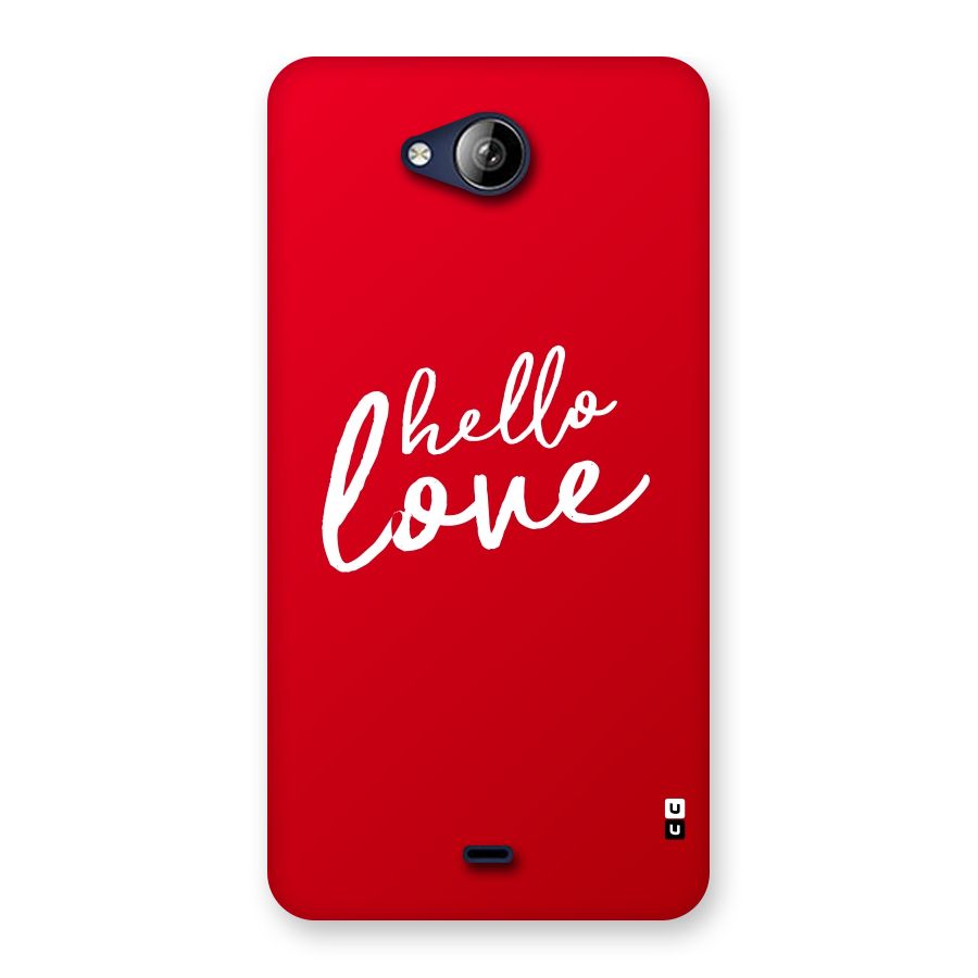Hello Love Back Case for Canvas Play Q355