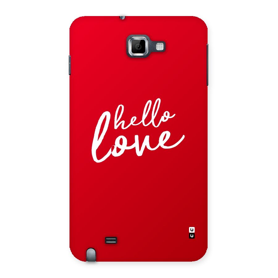 Hello Love Back Case for Galaxy Note
