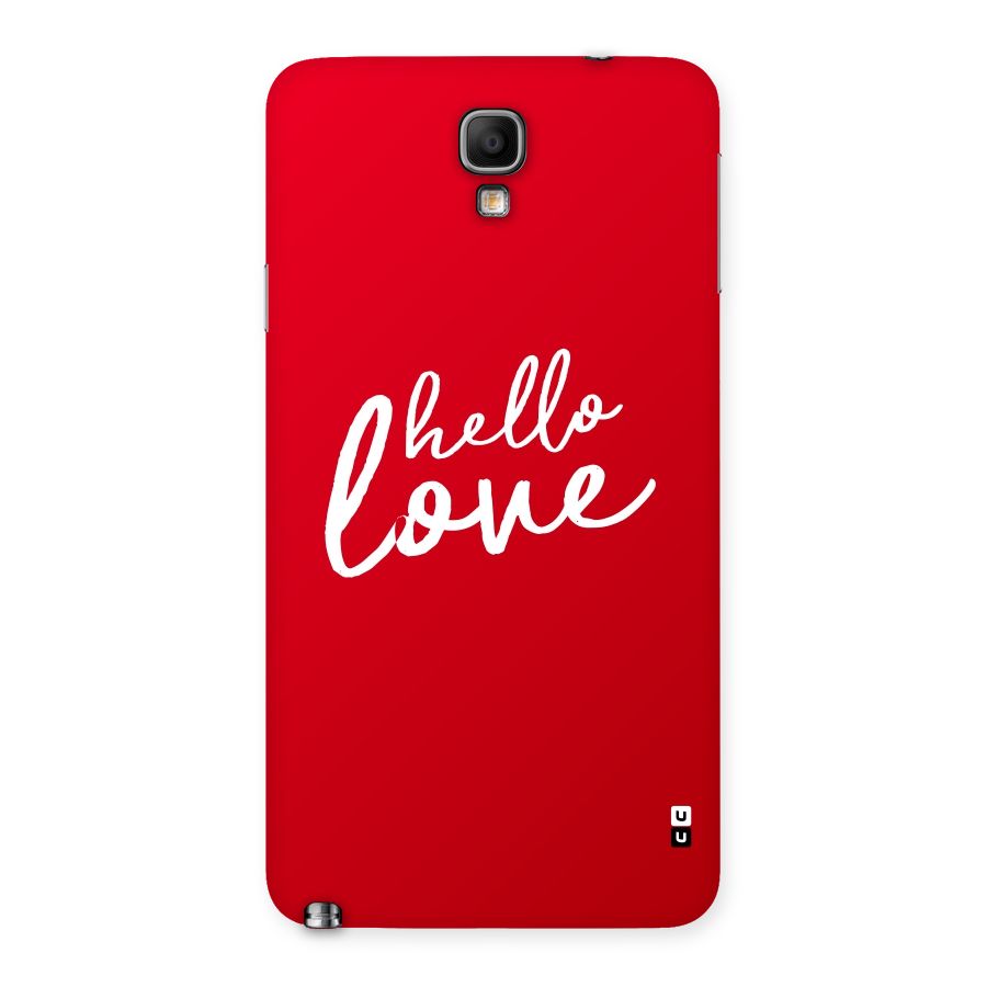 Hello Love Back Case for Galaxy Note 3 Neo