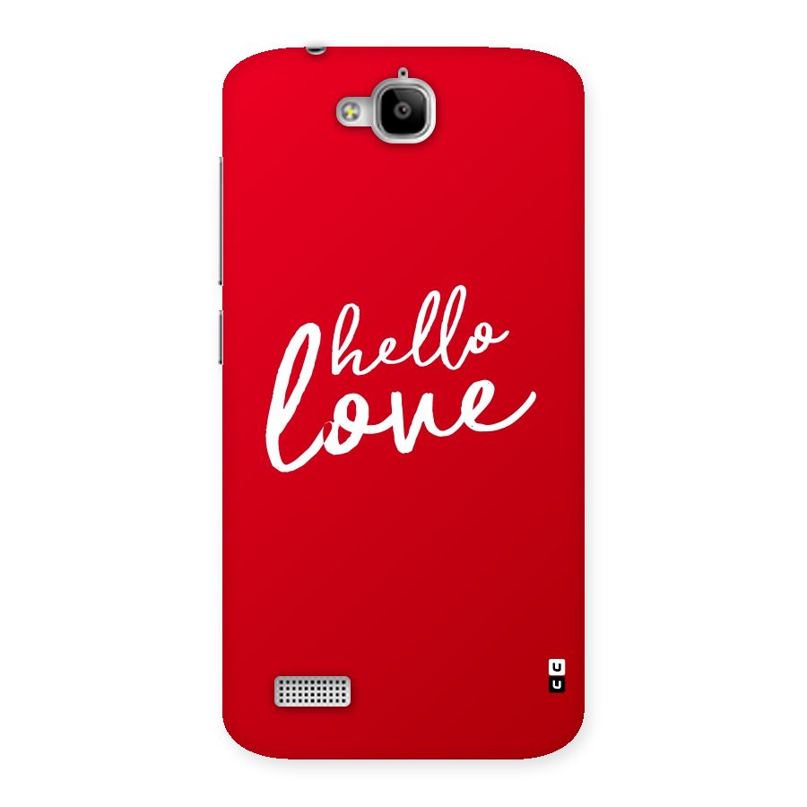 Hello Love Back Case for Honor Holly