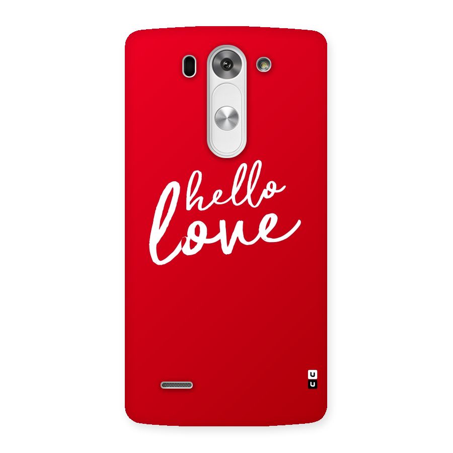 Hello Love Back Case for LG G3 Mini