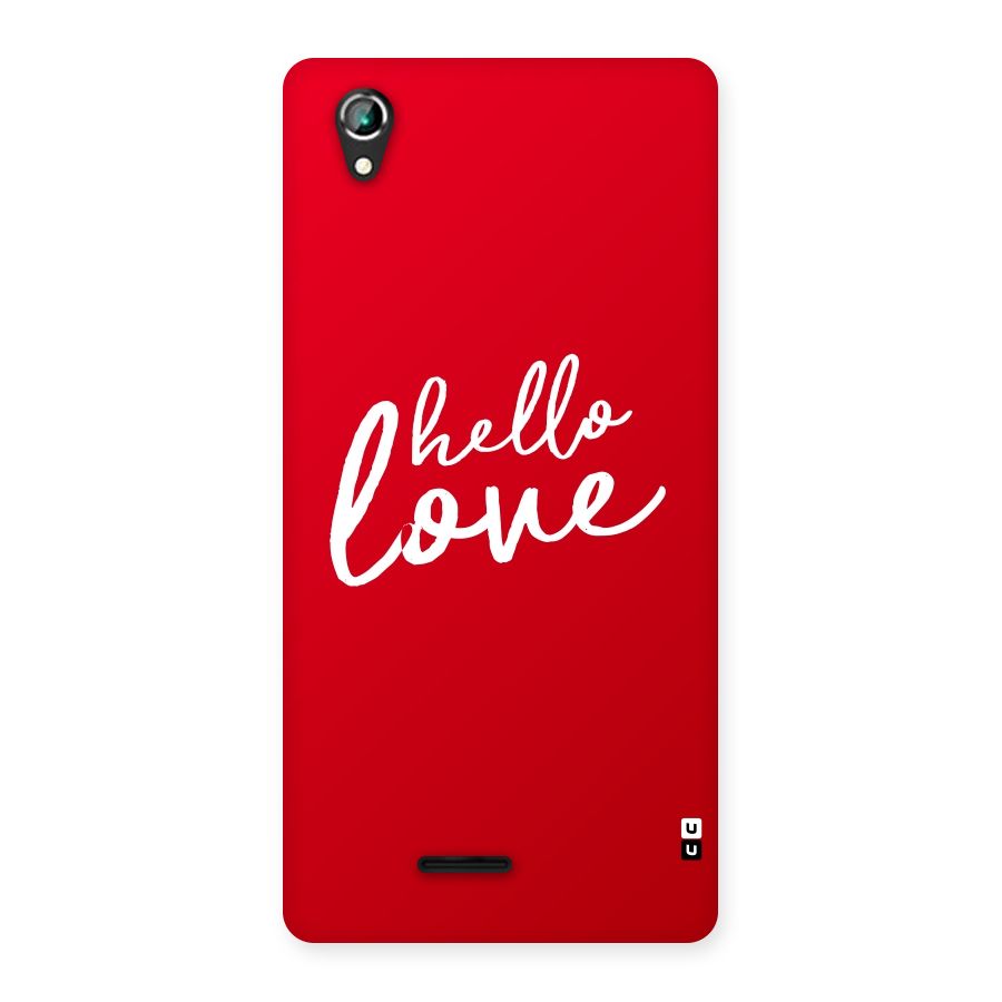 Hello Love Back Case for Lava Iris 800
