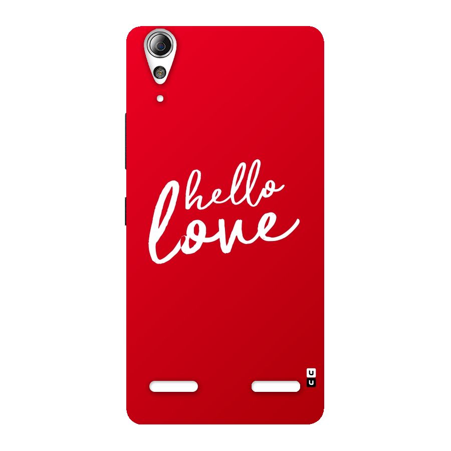 Hello Love Back Case for Lenovo A6000 Plus