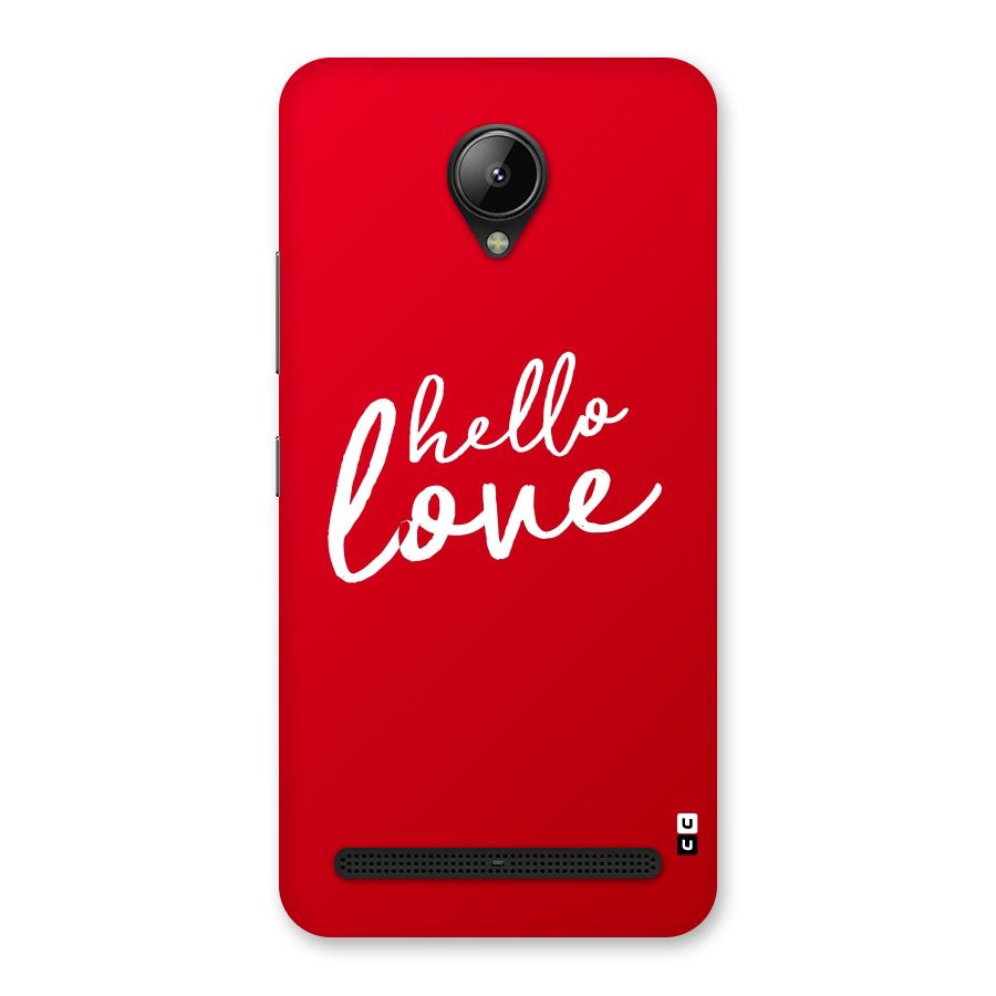 Hello Love Back Case for Lenovo C2